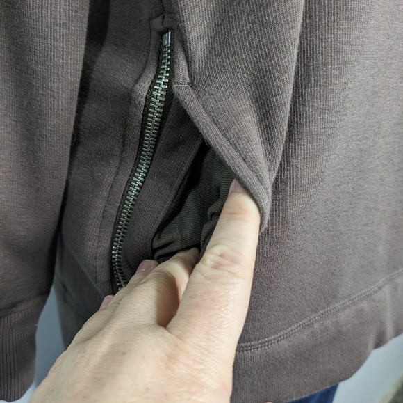 Athleta brown turtleneck long sleeve sweatshirt S - Picture 5 of 11